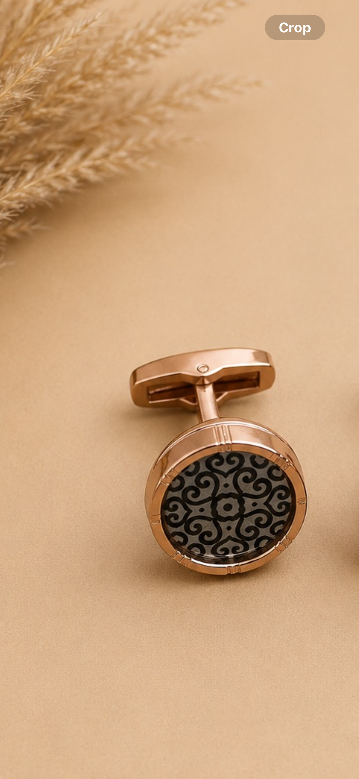 Rose Gold Ornate Cufflinks
