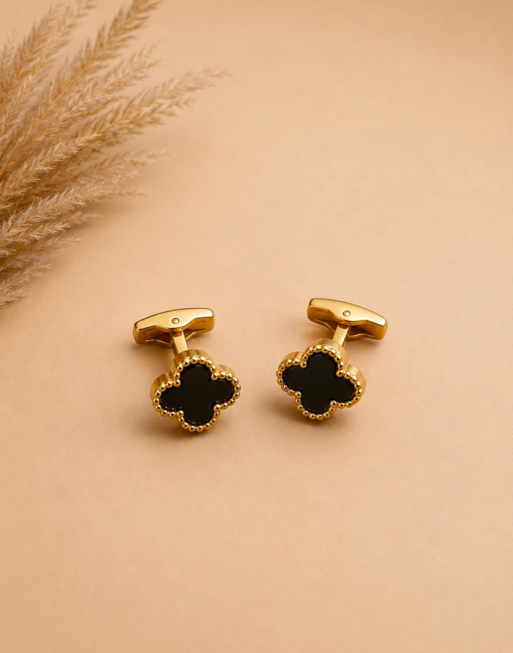 Gold Clover Cufflinks