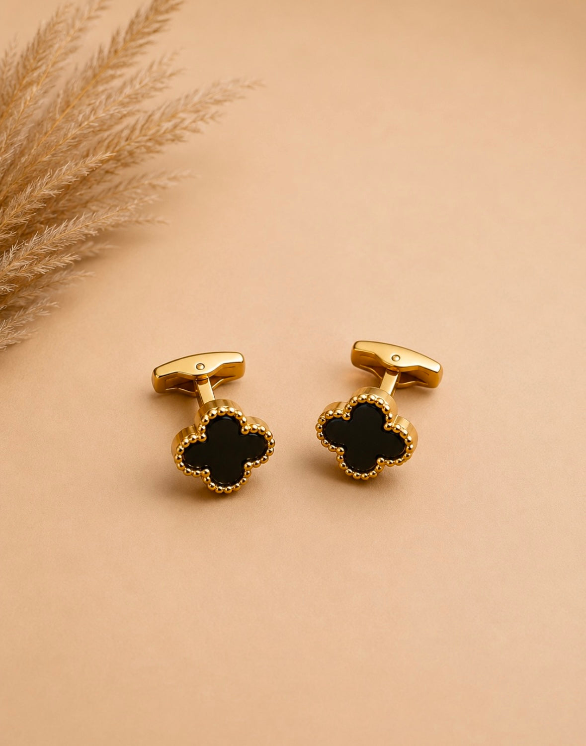 Gold Clover Cufflinks