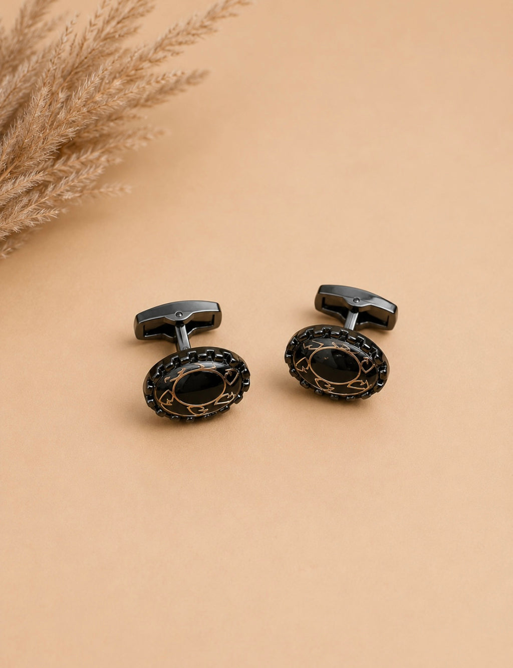 Black Enamel Cufflinks