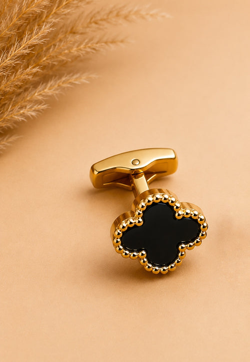 Gold Clover Cufflinks
