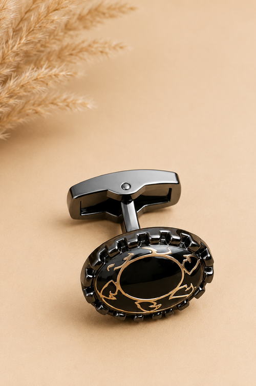 Black Enamel Cufflinks